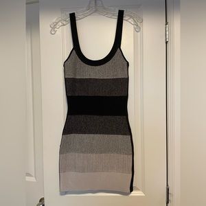 Marciano bandeau dress - size S - black / silver